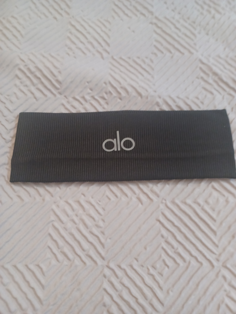 Yoga Black Ribbed Performance Headband